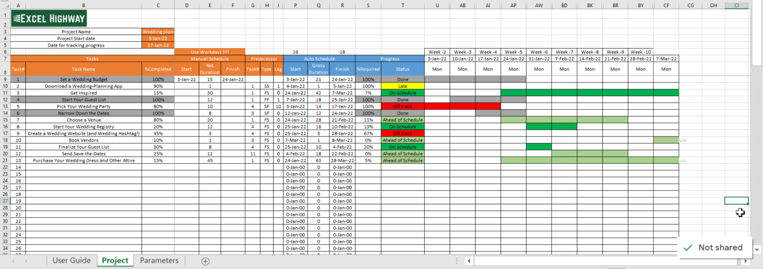 Project Management Template (Excel) | Gantt Chart & Task Tracker