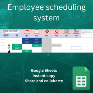 Employee scheduling system with google sheets
