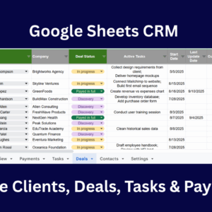 CRM Template for Google Sheets