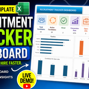 Recruitment Tracker Dashboard (Excel) – Track, Analyze & Hire Faster